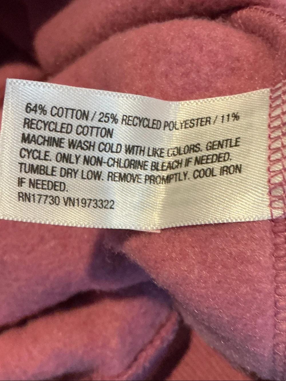 Rose Pink Hooded Pullover Sweatshirt - Picture 7 of 7